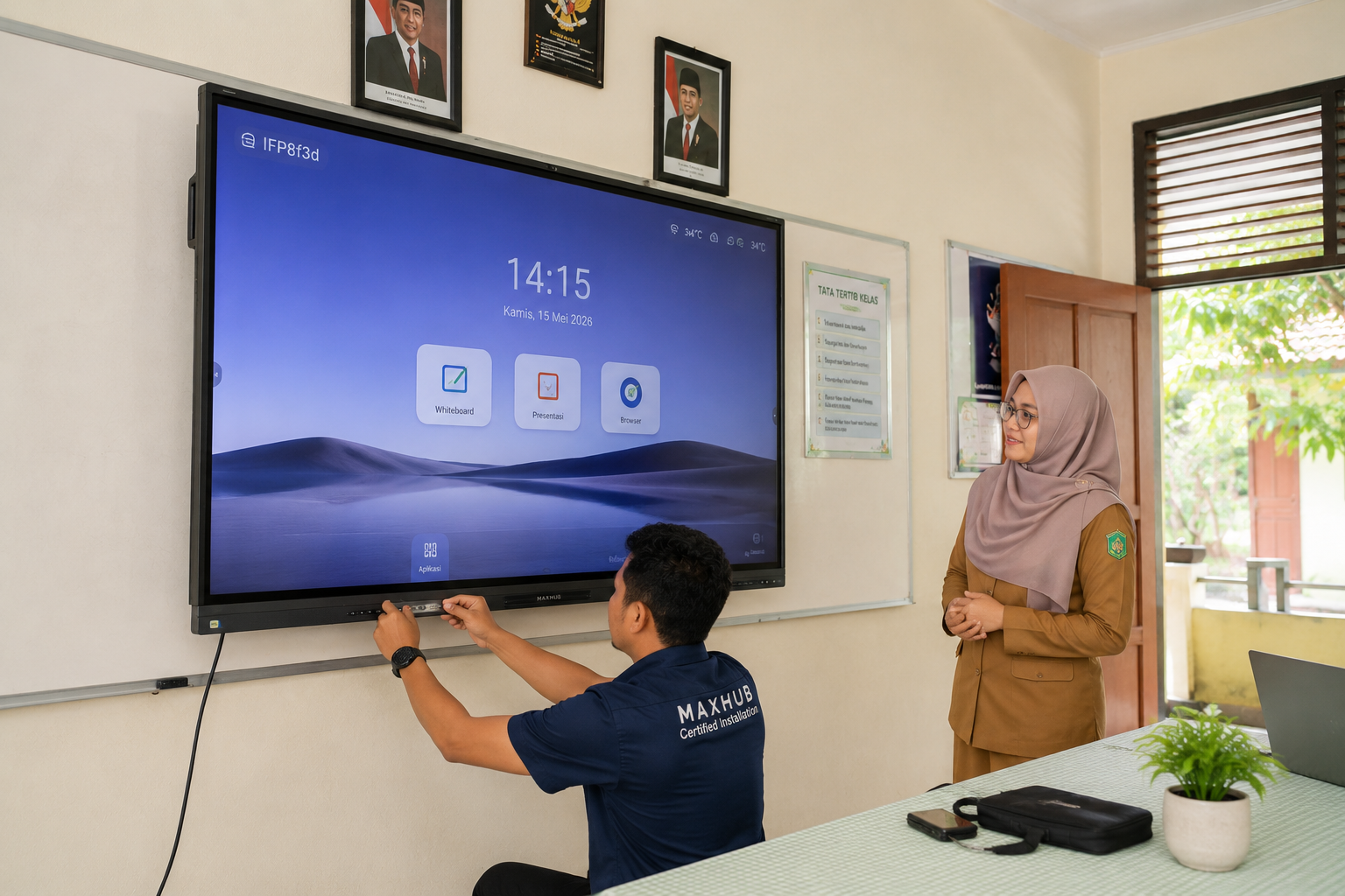 Cara Sekolah Negeri Memanfaatkan Teknologi Smart Board + Sistem Manajemen Terintegrasi
