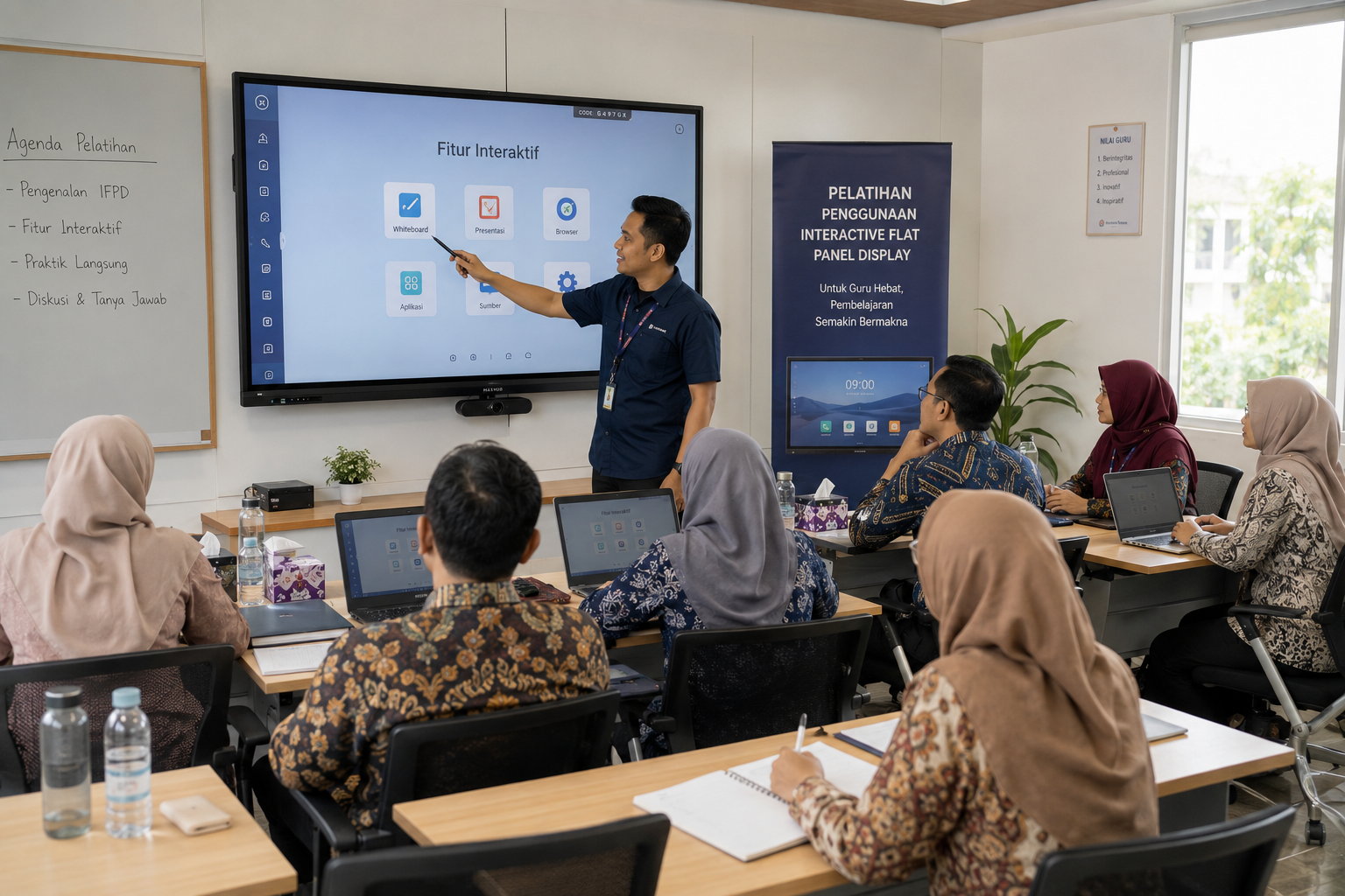 Cara Sekolah Negeri Memanfaatkan Teknologi Smart Board + Sistem Manajemen Terintegrasi
